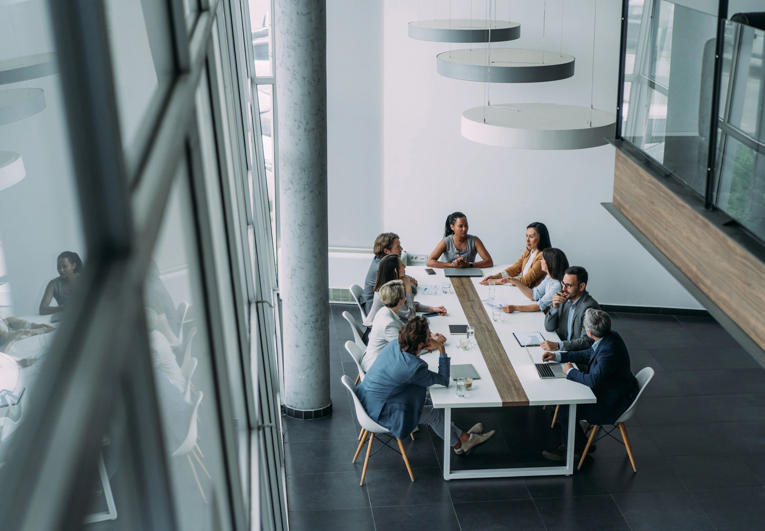 Team meeting in an office