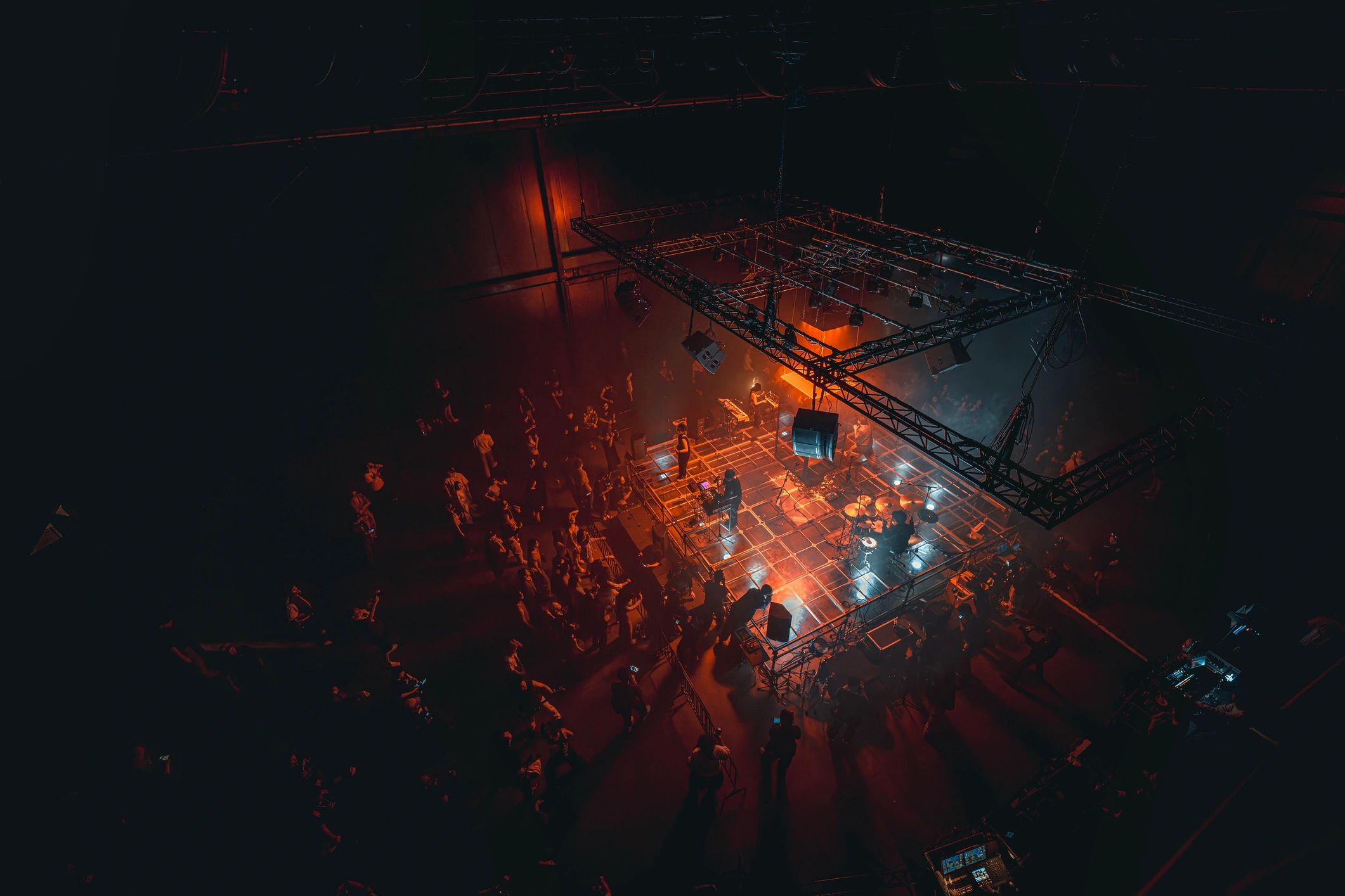 Live music performance on stage with crowd